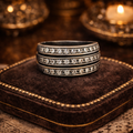 925 Sterling Silver Moissanite Cluster Statement Ring | Diamond Look Multi-Row Band Size 6.5