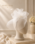 Vintage White Fascinator for Women – Church, Wedding and Party Accessory