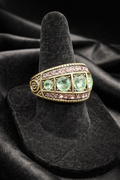 Heidi Daus Red Crystal Pavé Ring Gold Tone Dome Statement Ring Size [Insert] Bold Glam