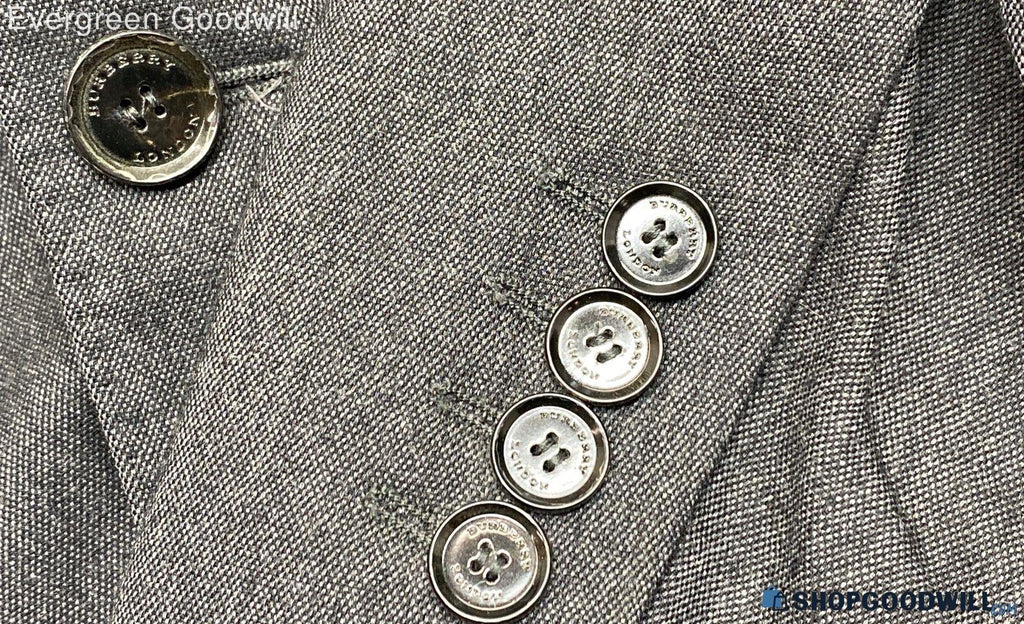 Men’s Burberry London Black Virgin Wool Blazer Jacket