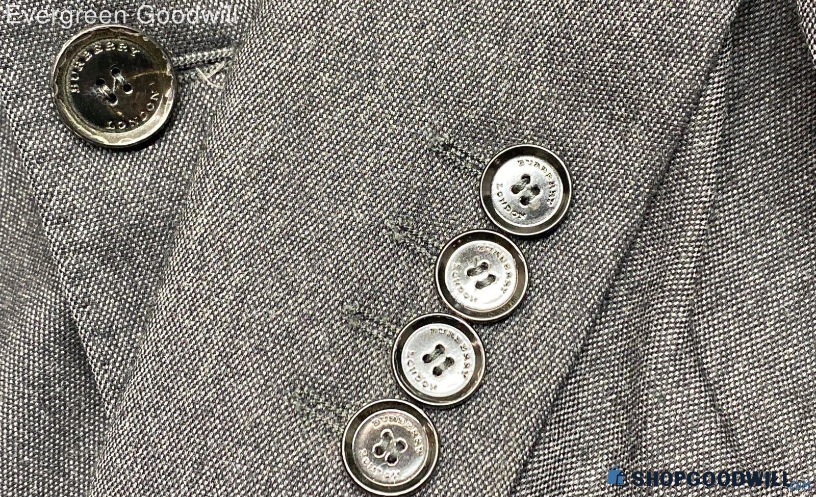 Men’s Burberry London Black Virgin Wool Blazer Jacket