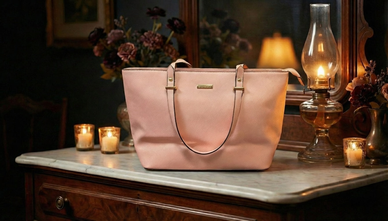 Nanette Lepore Pink Tote Bag Structured Minimal Handbag With Top Handles