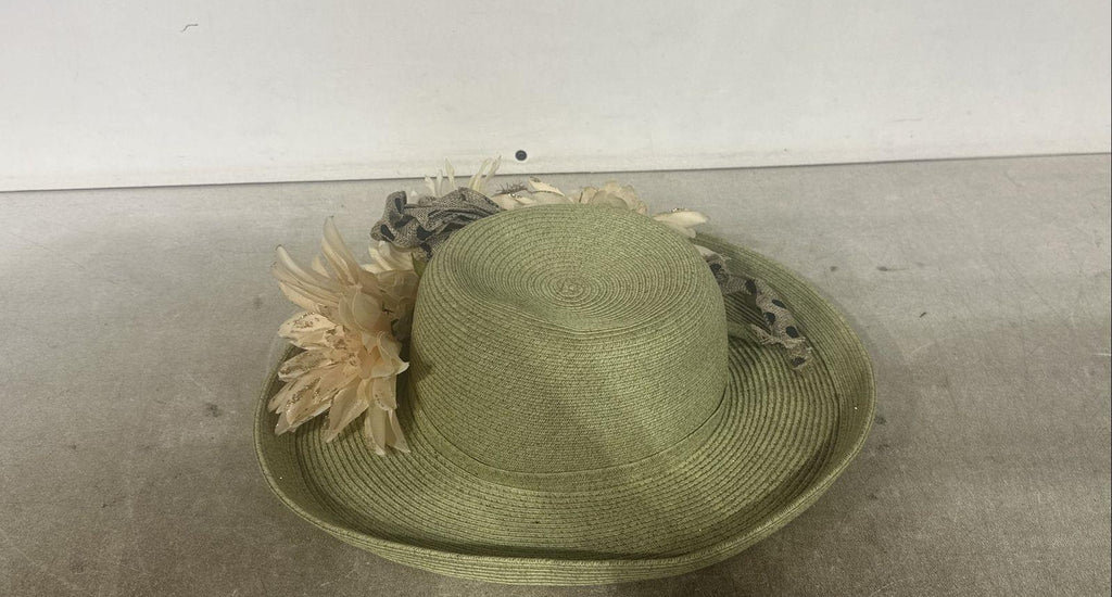 San Diego Hat Company Green Hat with Floral Band