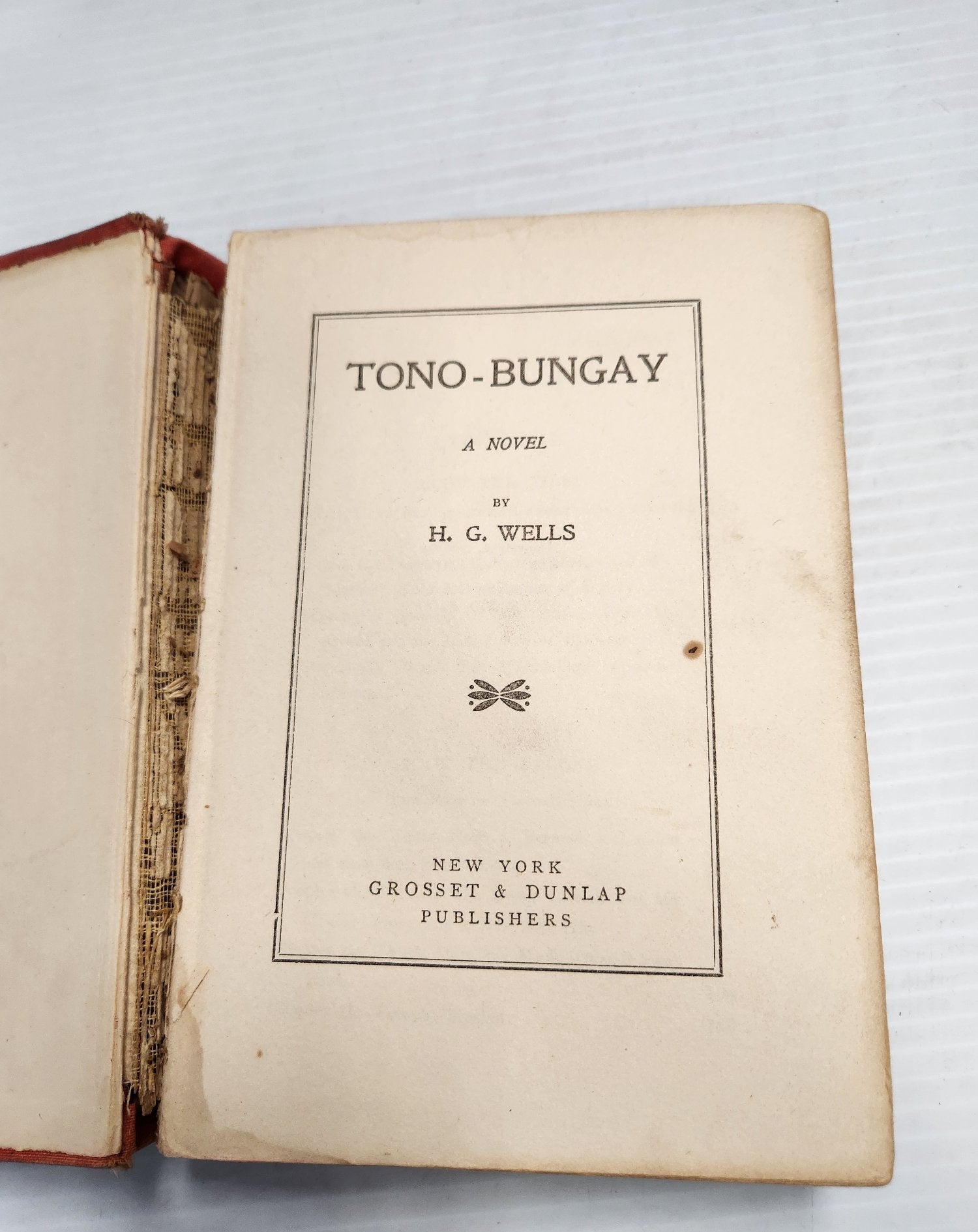 1908 Tono-Bungay H.G. Wells Grosset & Dunlap Hardcover