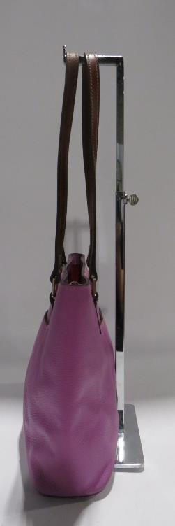 Dooney & Bourke Orchid Pebble Grain Small Tote Brown Strap
