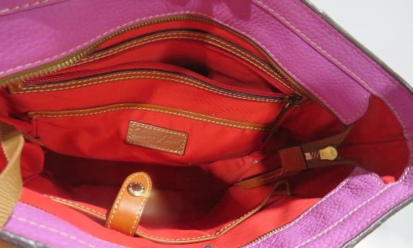 Dooney & Bourke Orchid Pebble Grain Small Tote Brown Strap