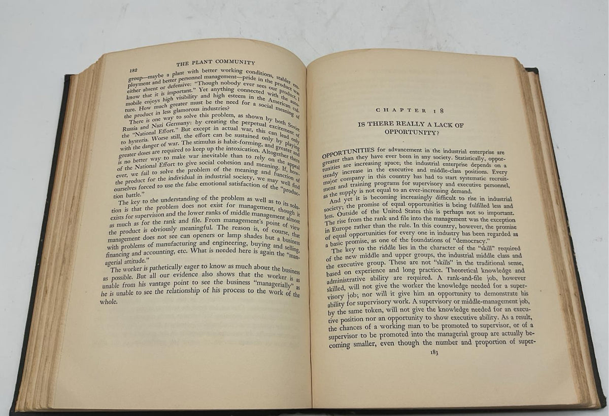 The New Society by Peter F. Drucker, Harper and Brothers black hardcover, view 4