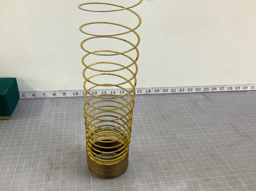 Vintage Brass Metal Coiled Spring Desk Toy with Box