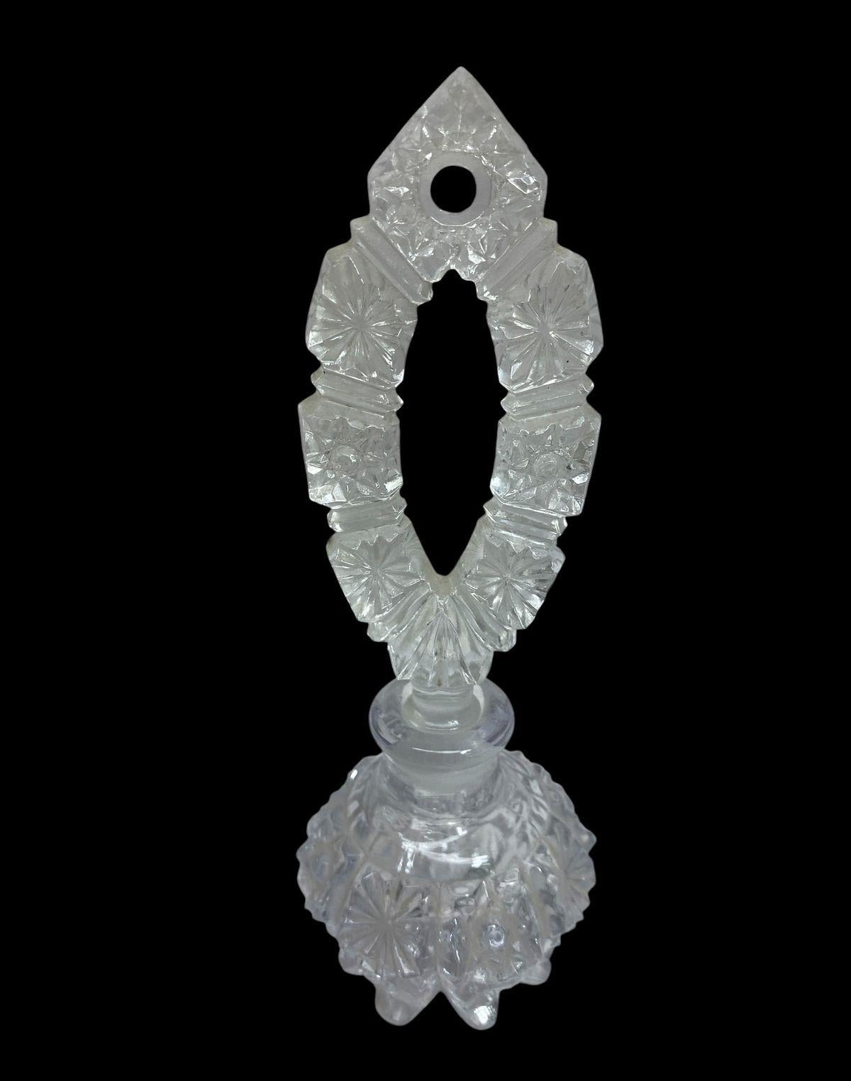 Cut Crystal Perfume Bottle Pinwheel Stopper