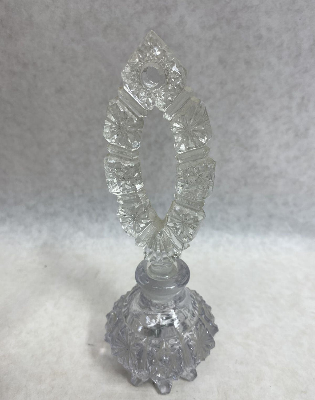 Cut Crystal Perfume Bottle Pinwheel Stopper