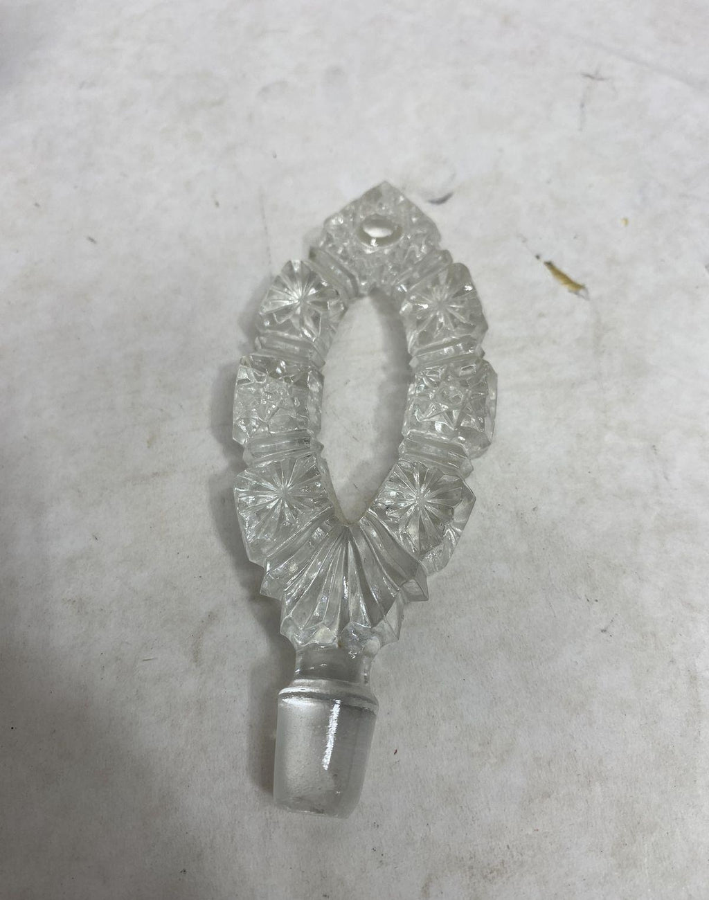 Cut Crystal Perfume Bottle Pinwheel Stopper