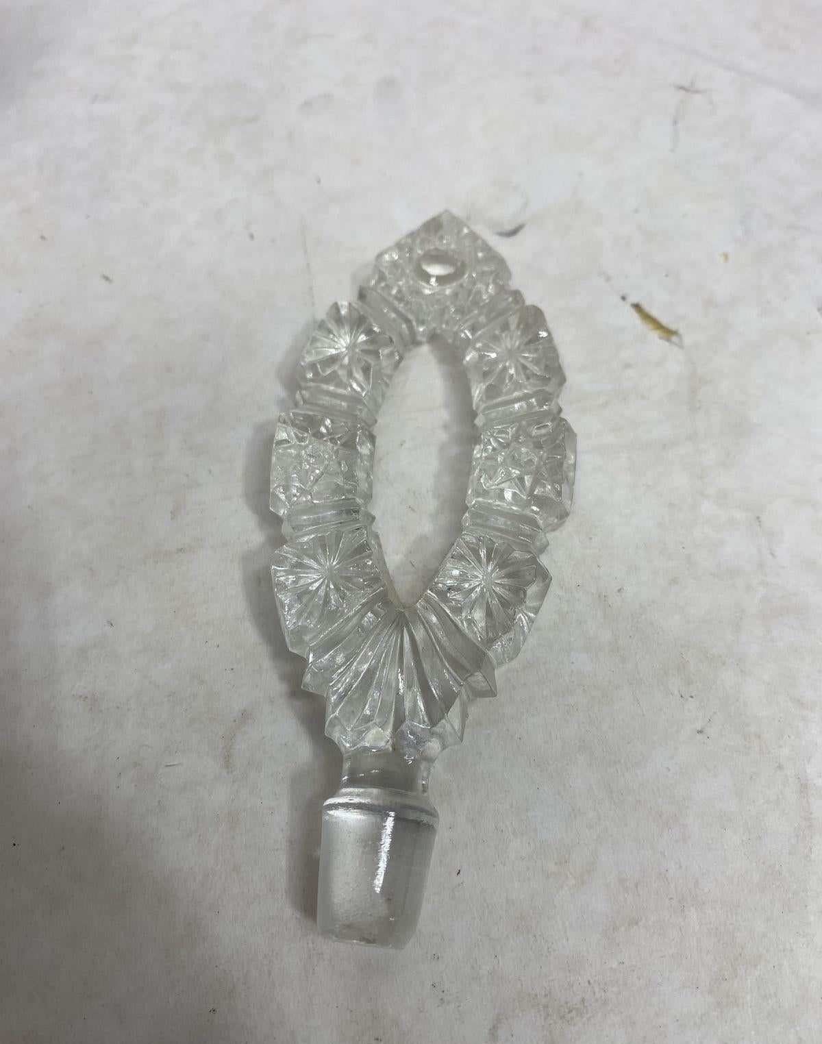 Cut Crystal Perfume Bottle Pinwheel Stopper