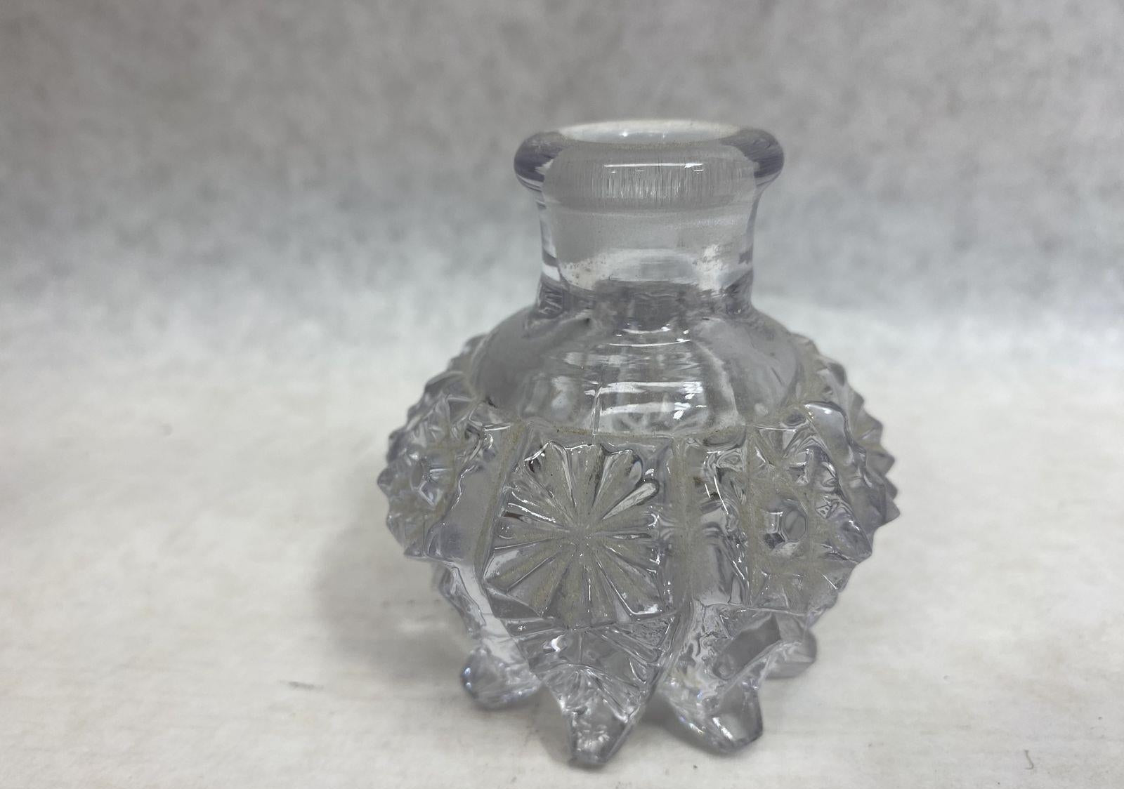 Cut Crystal Perfume Bottle Pinwheel Stopper