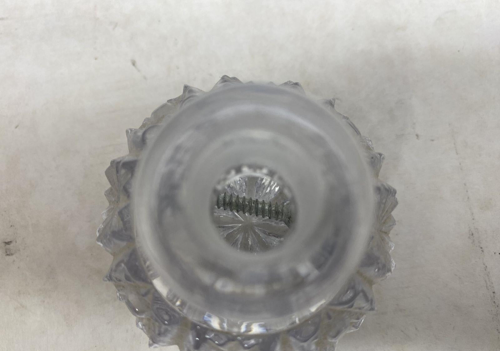 Cut Crystal Perfume Bottle Pinwheel Stopper