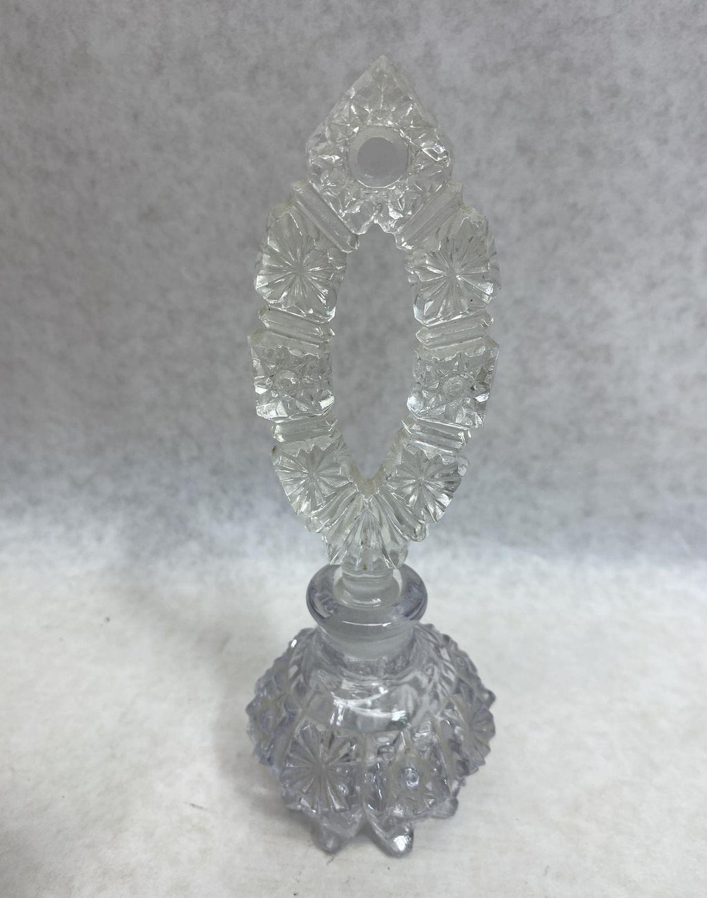 Cut Crystal Perfume Bottle Pinwheel Stopper