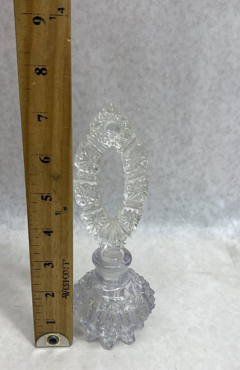 Cut Crystal Perfume Bottle Pinwheel Stopper