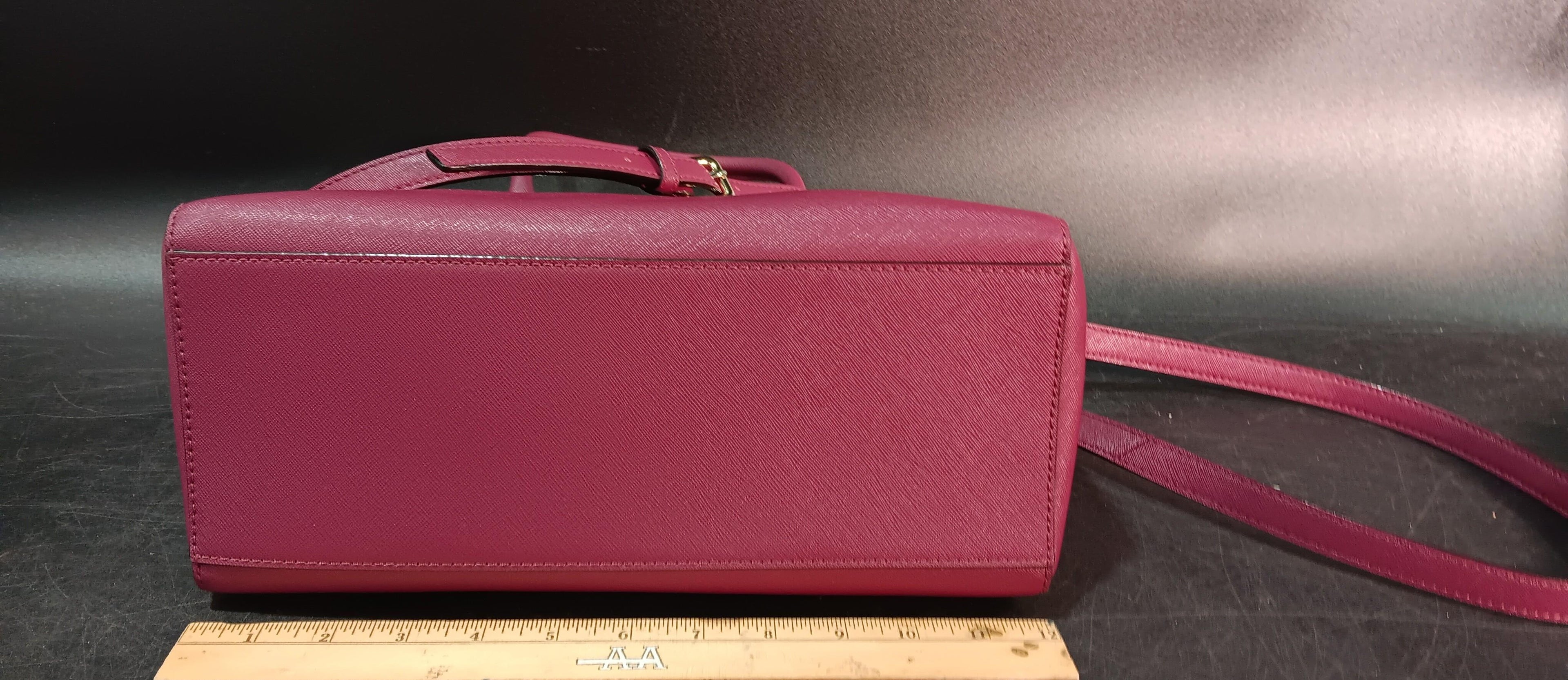 Kate Spade Tilden Place Pippa Wine Saffiano Satchel