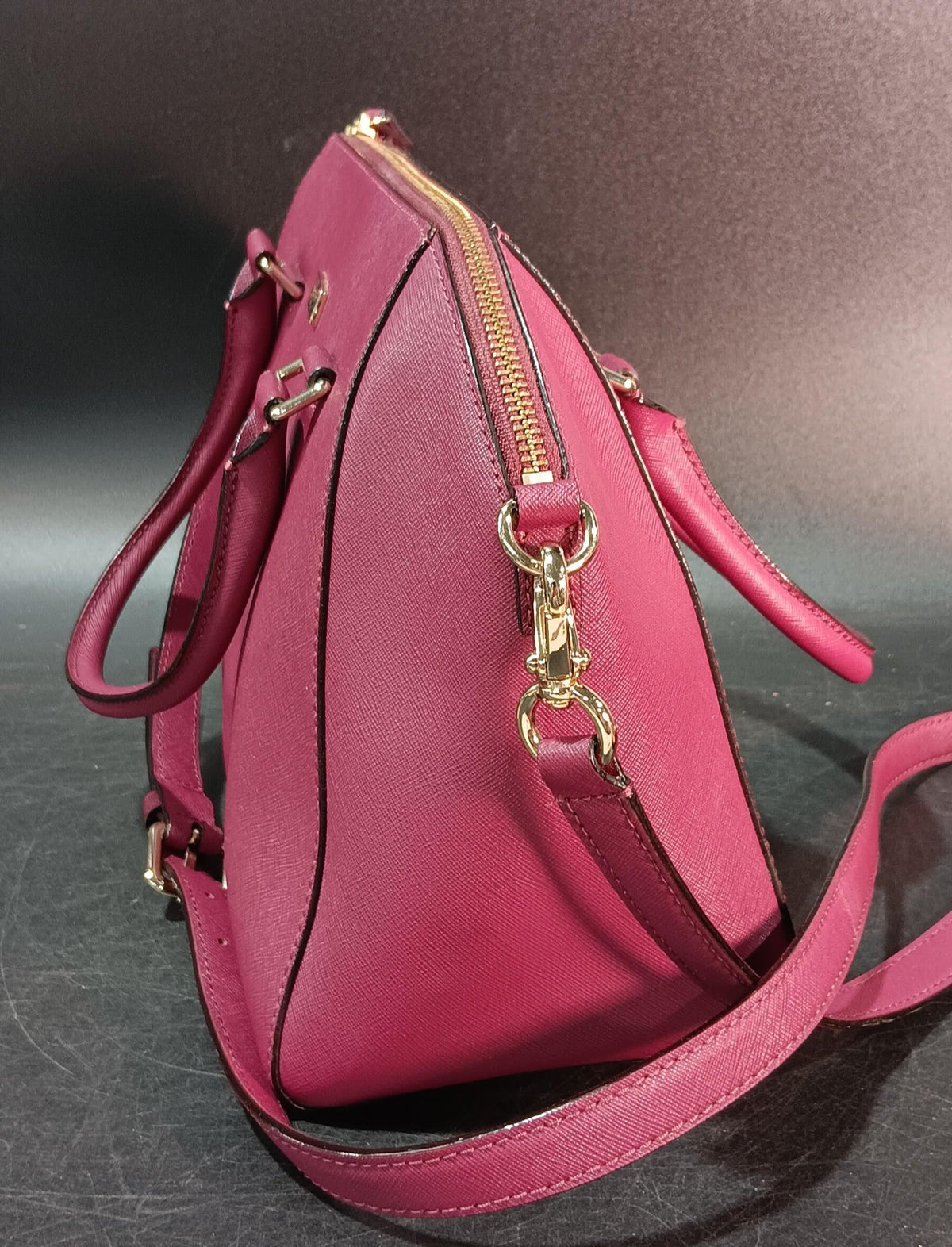 Kate Spade Tilden Place Pippa Wine Saffiano Satchel