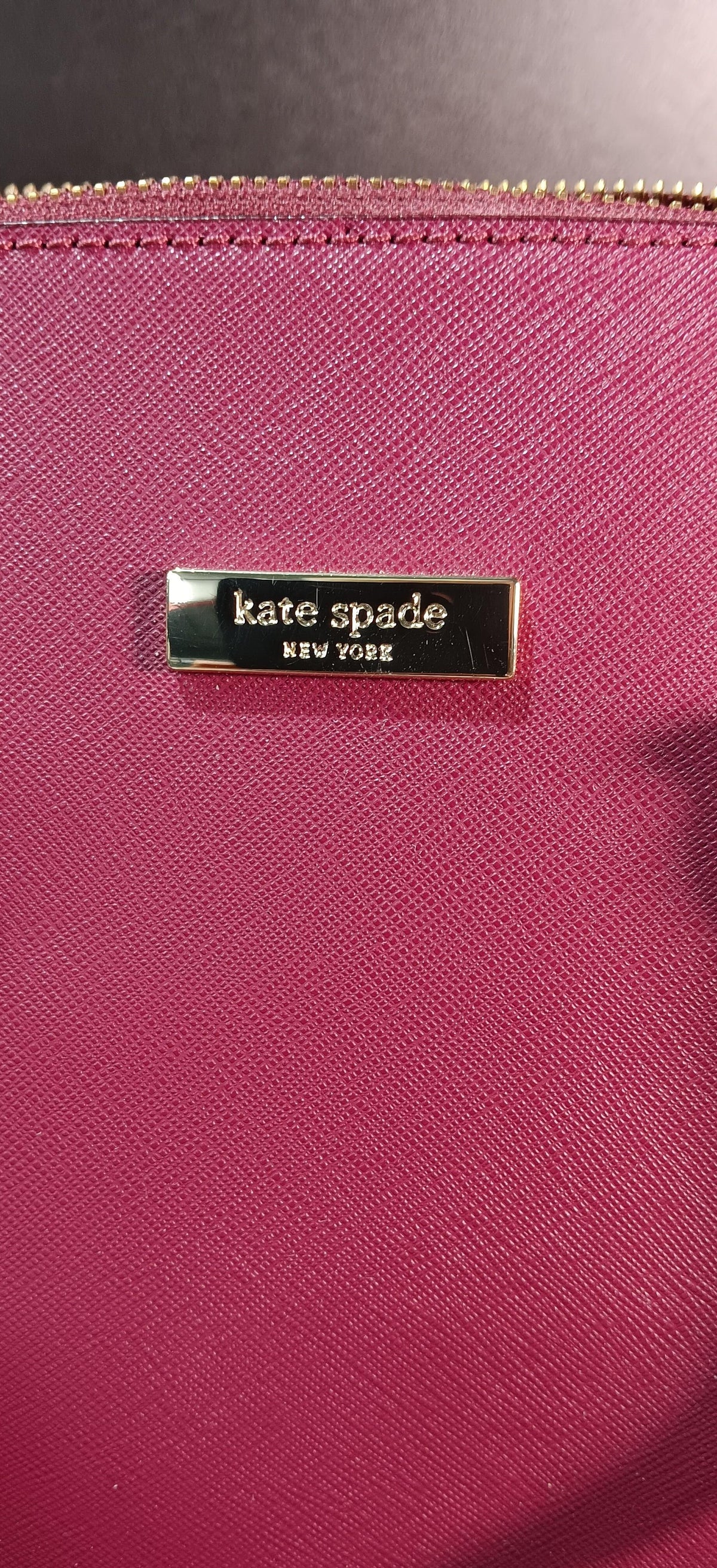 Kate Spade Tilden Place Pippa Wine Saffiano Satchel
