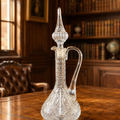 (Need Hero Pics) Vintage Cut Crystal Glass Decanter with Stopper