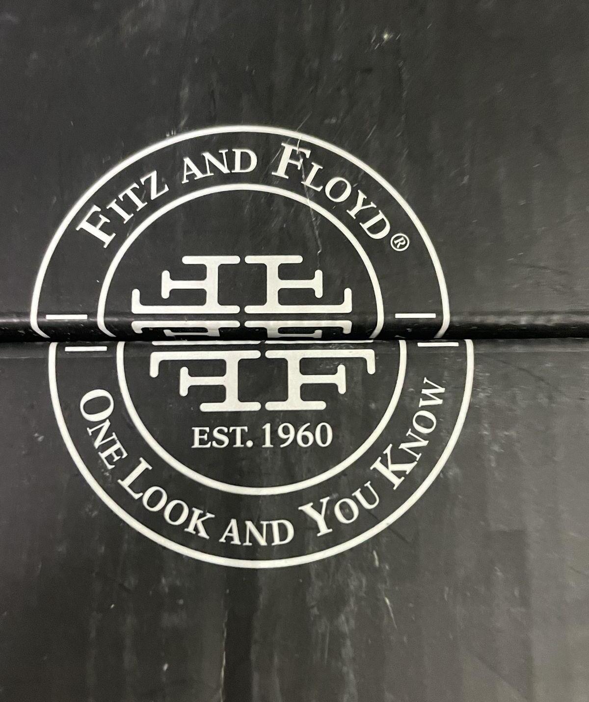Fitz & Floyd Chester Highball Glasses Set of 4 Boxed 13 oz