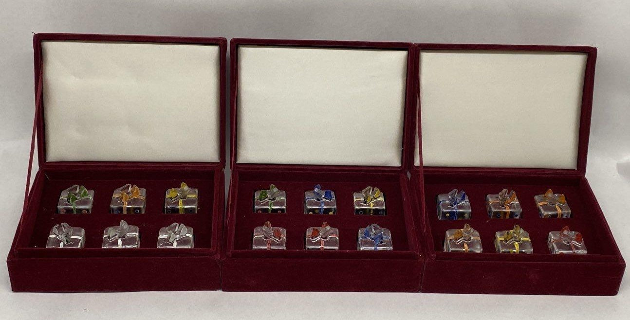 Lot Of Godinger Gift Box Card Holders