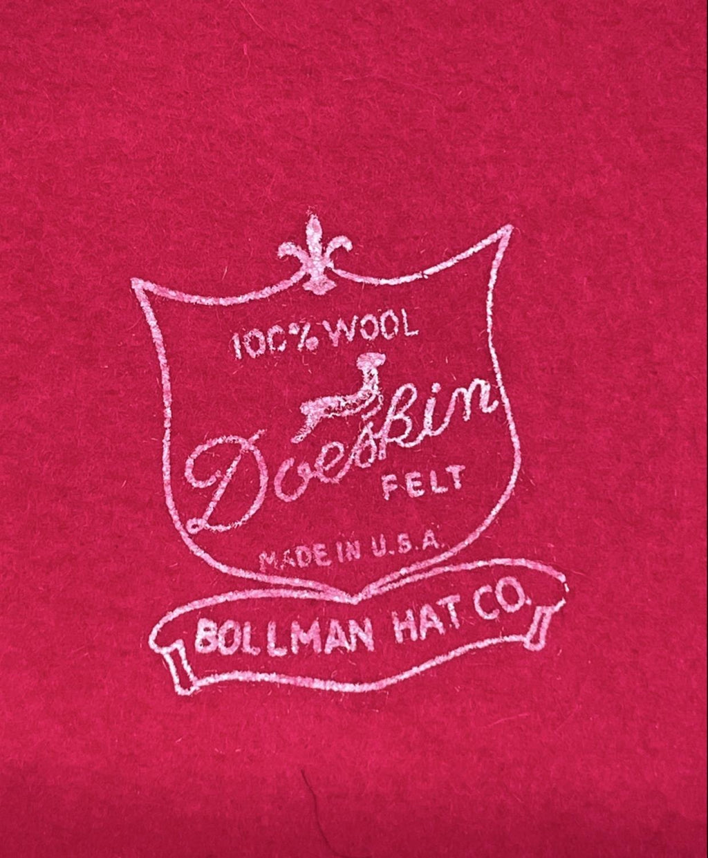 Pink Wool Felt Hat with Orange Ribbon by Bollman Hat Co