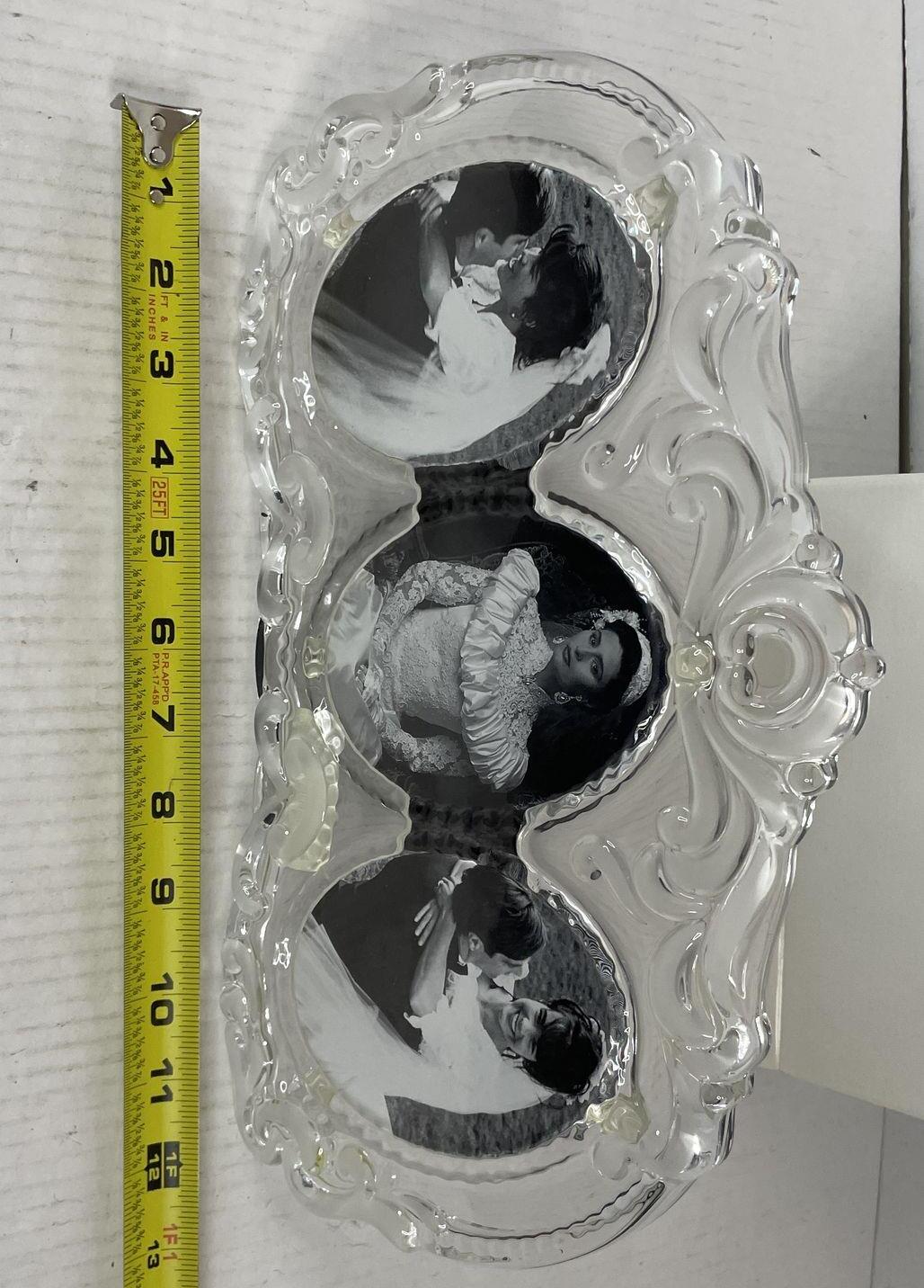 Mikasa Princess Triple Oval Clear Glass Picture Frame Germany