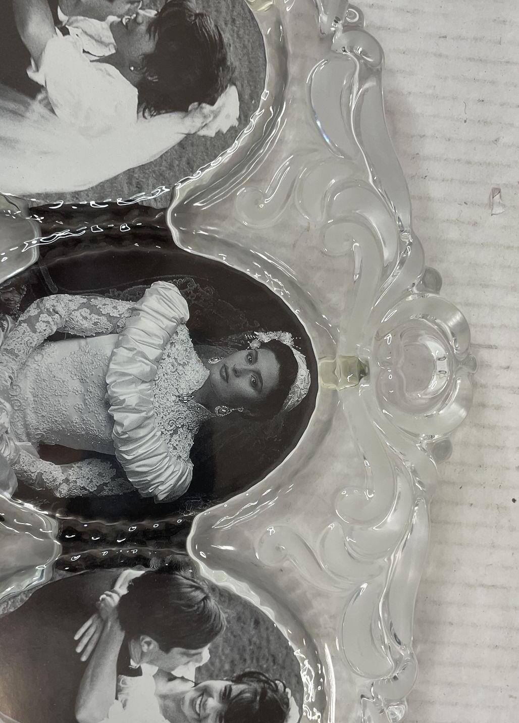 Mikasa Princess Triple Oval Clear Glass Picture Frame Germany