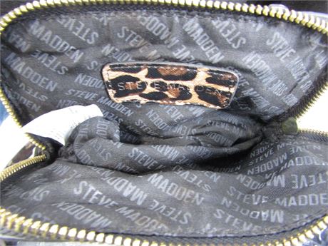 Steve Madden Leopard Print Satchel Crossbody Bag (7.5" x 6" x 5") [D354]