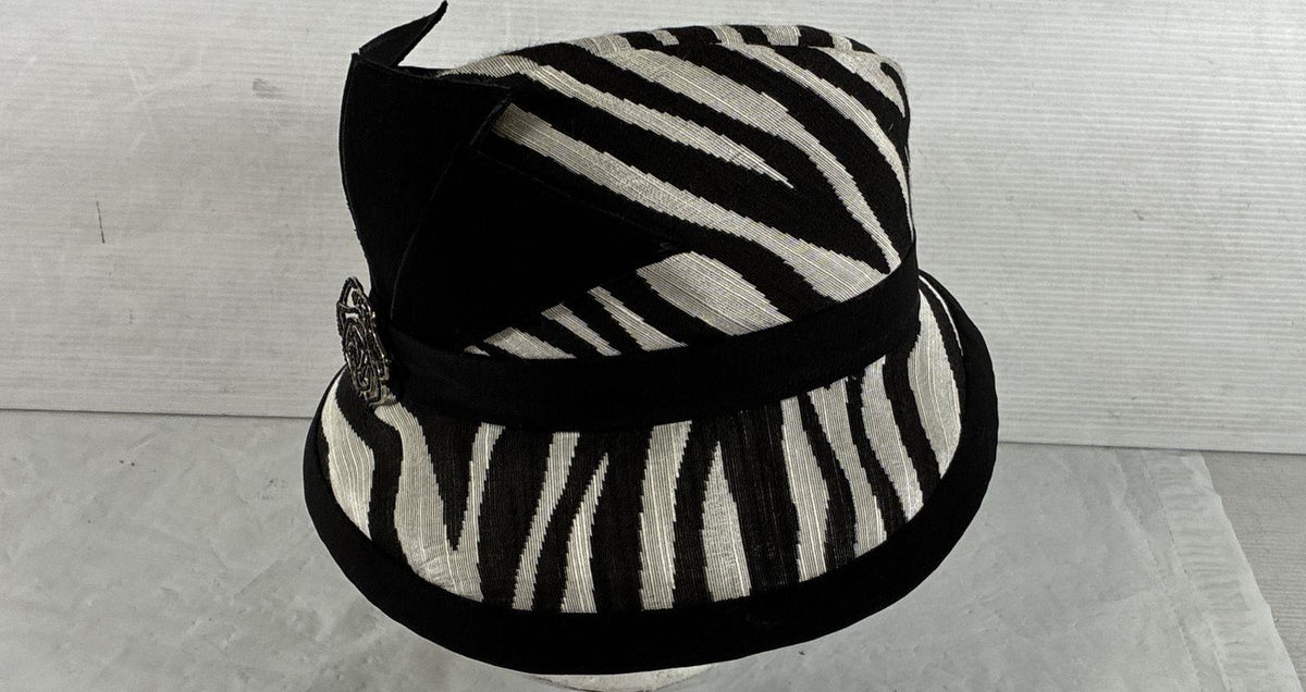 Donna Vinci Black White Wide Brim Lined Lightweight Classic Fedora Womens Hat