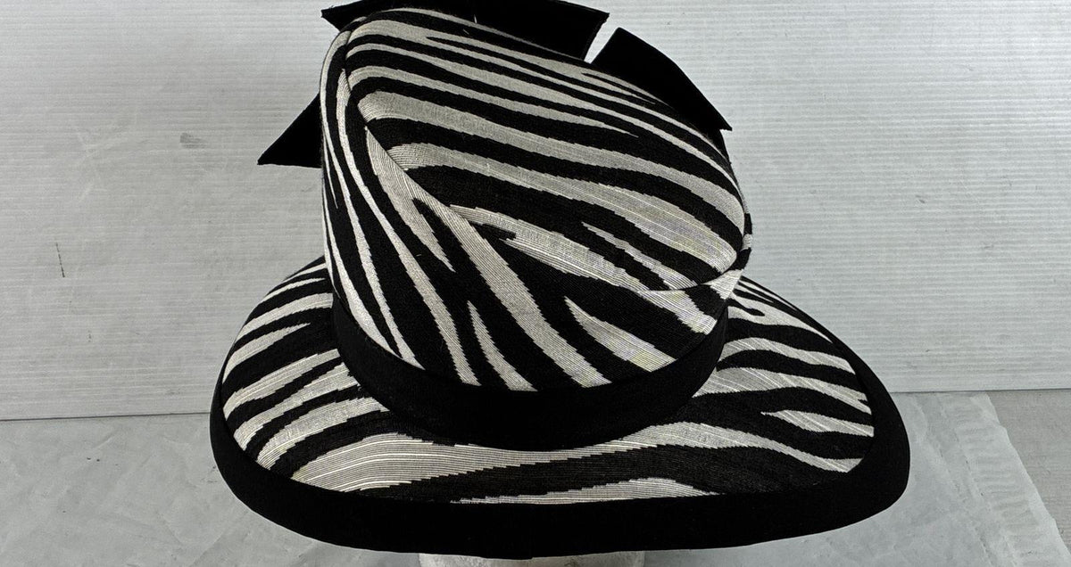 Donna Vinci Black White Wide Brim Lined Lightweight Classic Fedora Womens Hat