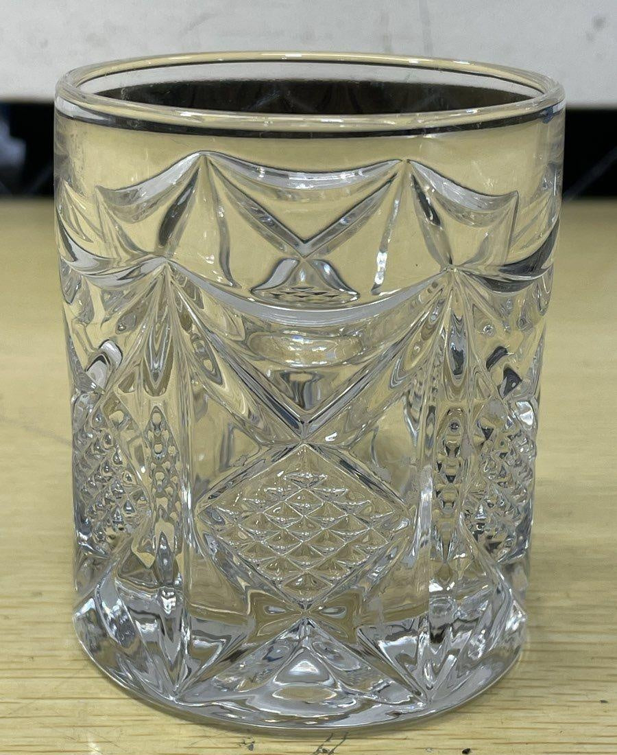 Crystal Cut Glass Decanter & Glass Cup 8x5