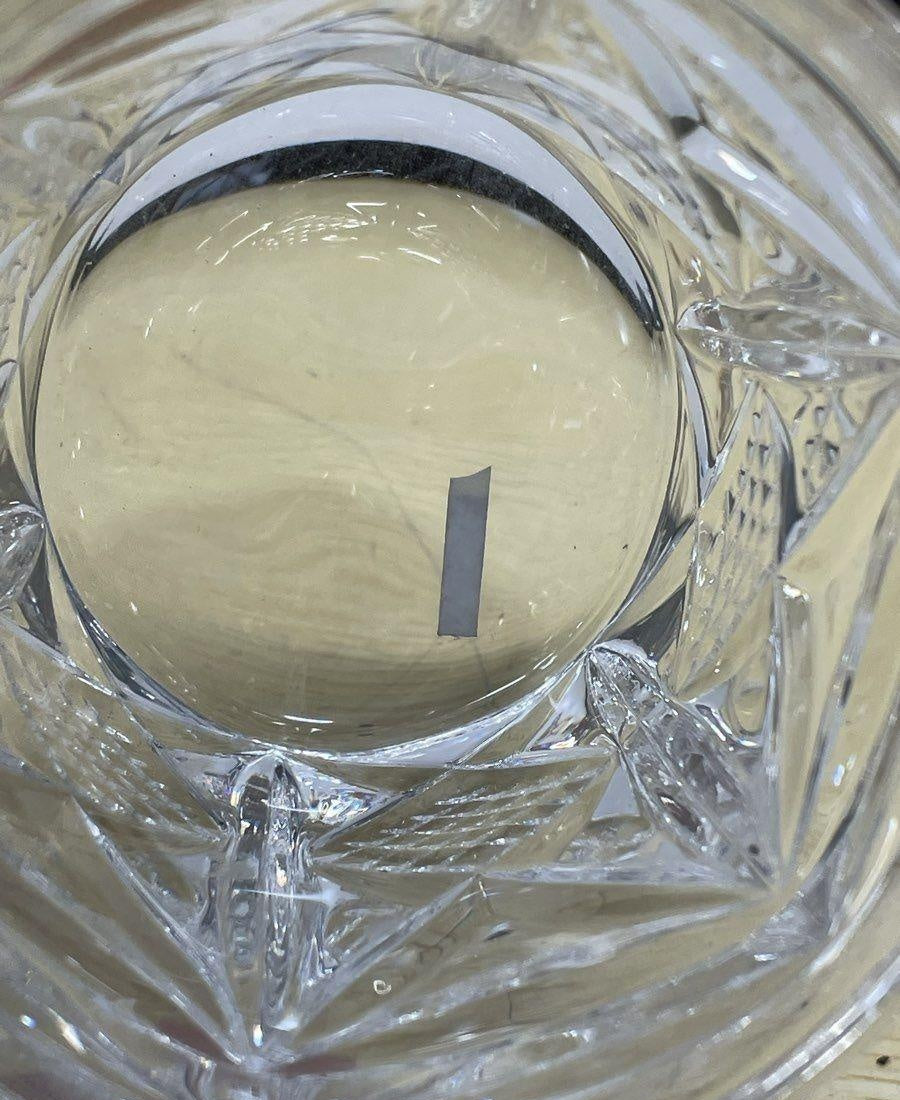 Crystal Cut Glass Decanter & Glass Cup 8x5