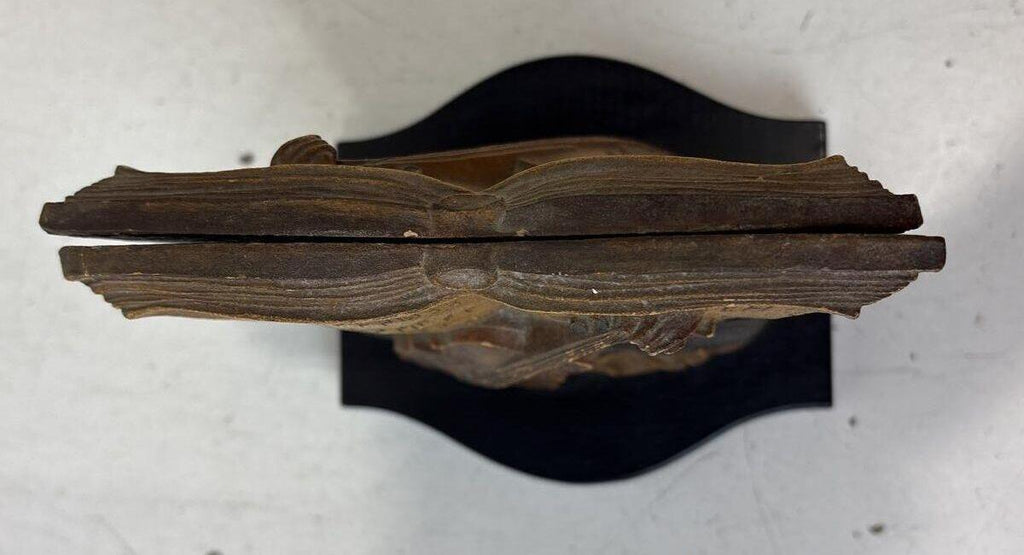 Syroco Violin and Sheet Music Brown Bookends Pair