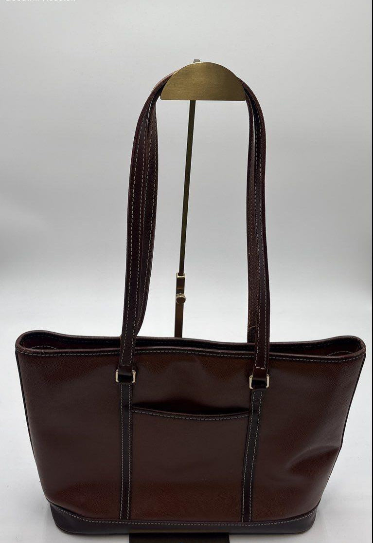 (Need Hero Pics) Dooney & Bourke Brown Pebbled Leather Tote Bag Shoulder Bag Gold Hardware