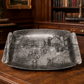 Wendell August Hammered Aluminum Farm Scene Tray