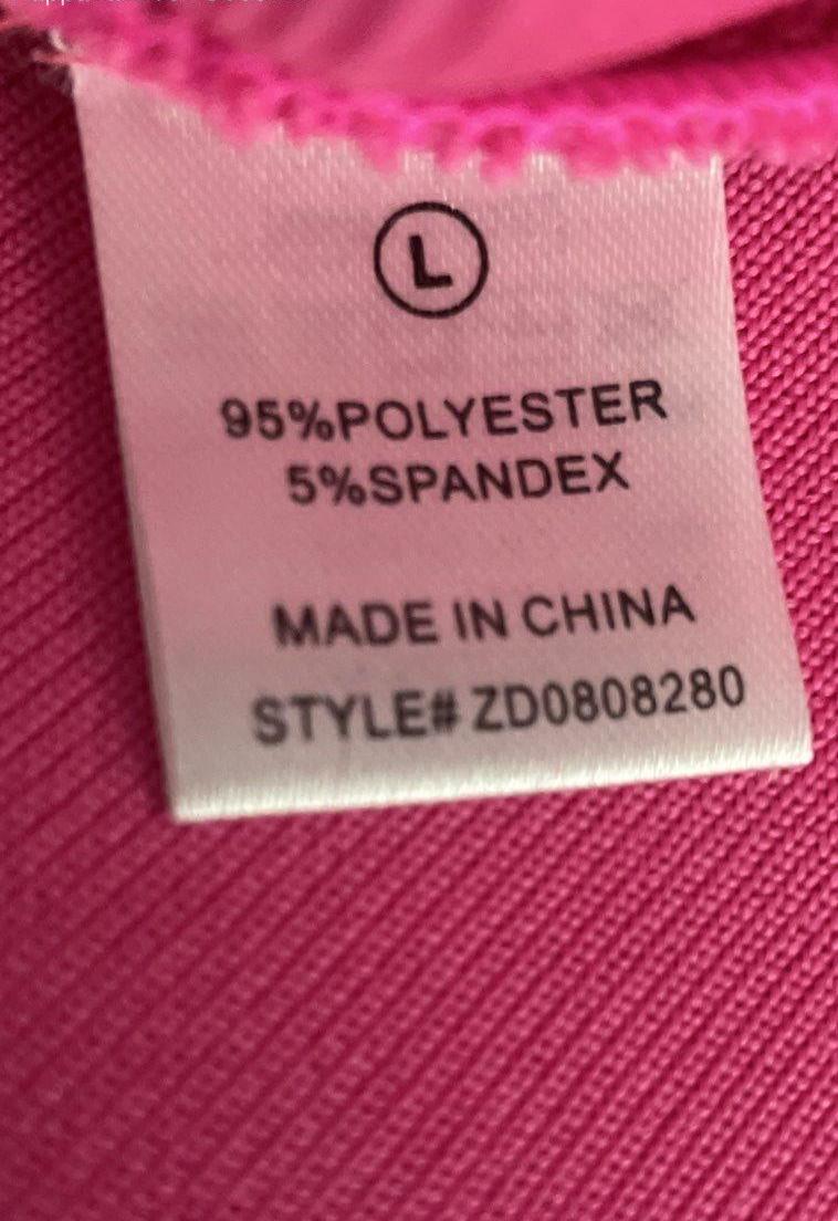 Fashion Nova Hot Pink Textured Bodycon Midi Dress Size L