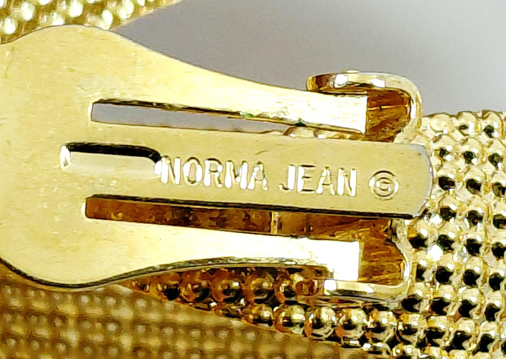 Norma Jean Gold Tone Textured Ribbon Clip On Statement Earrings
