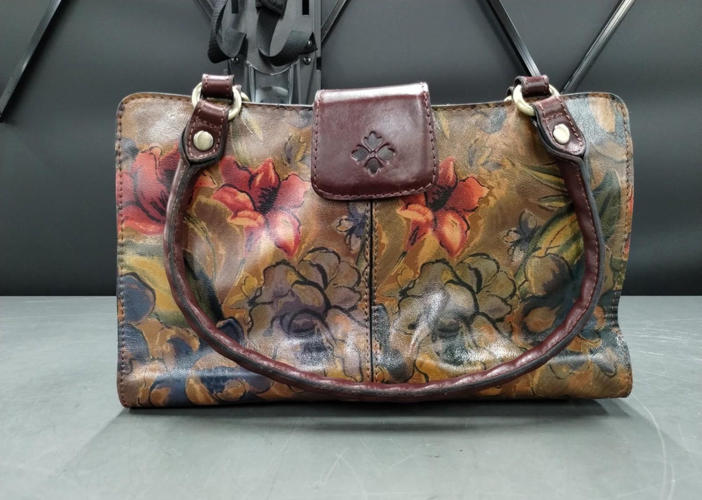 Patricia Nash Floral Painted Leather Satchel