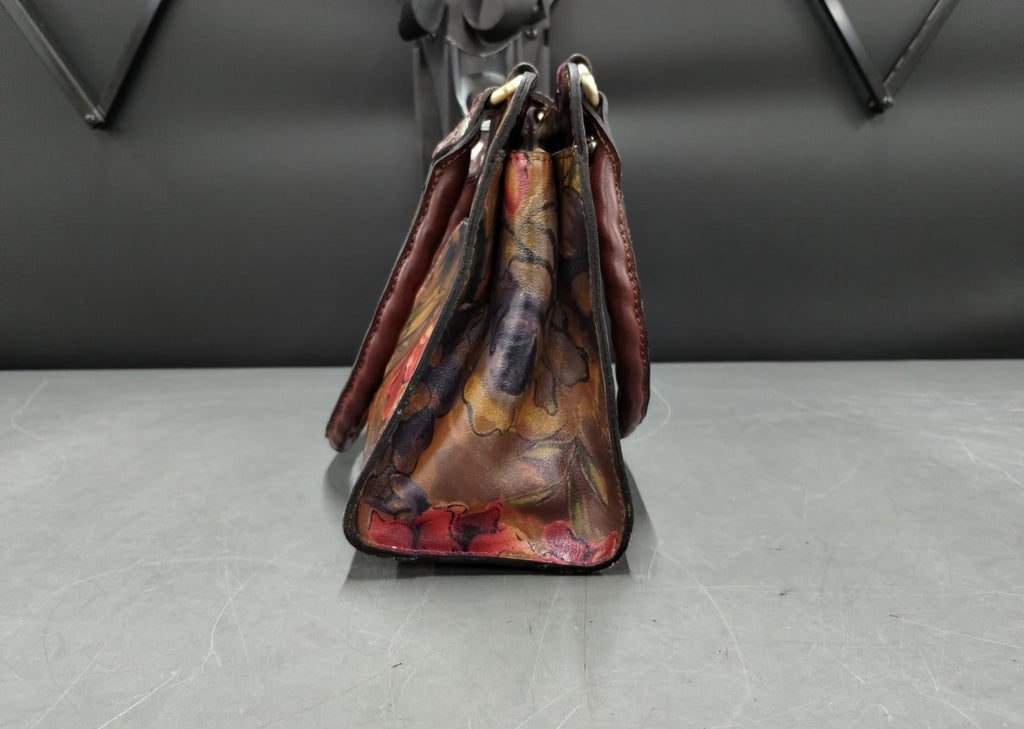 Patricia Nash Floral Painted Leather Satchel