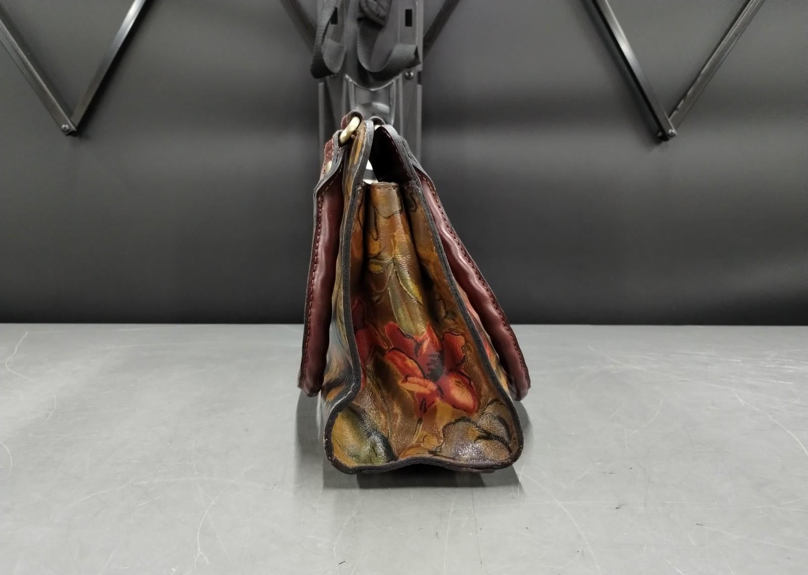 Patricia Nash Floral Painted Leather Satchel