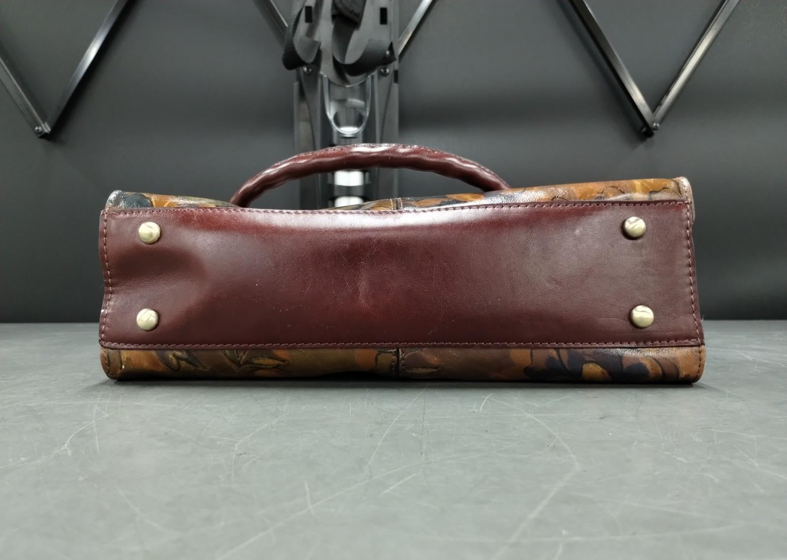 Patricia Nash Floral Painted Leather Satchel