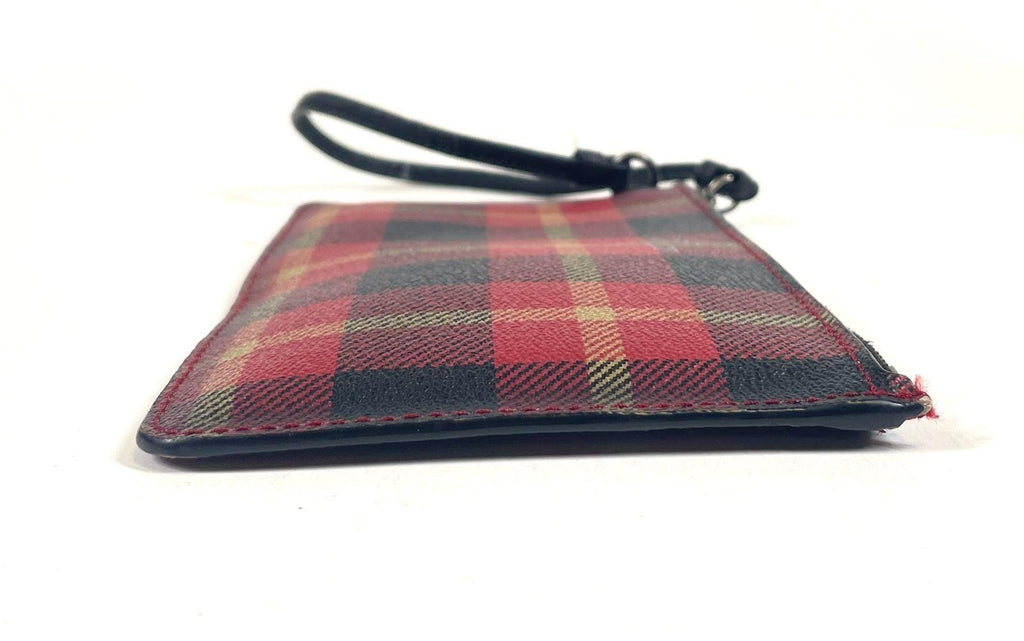 Coach Riley Plaid Small Wristlet Wallet F54461