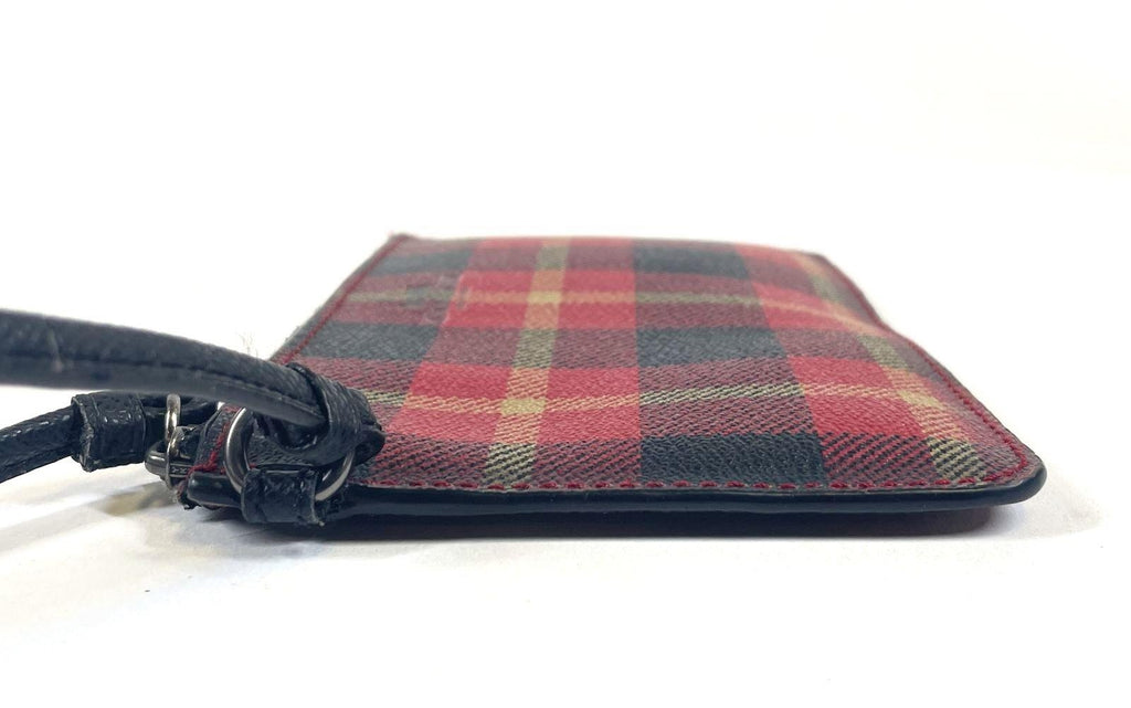 Coach Riley Plaid Small Wristlet Wallet F54461