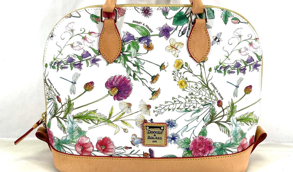 Dooney & Bourke White Botanical Zip Zip Satchel
