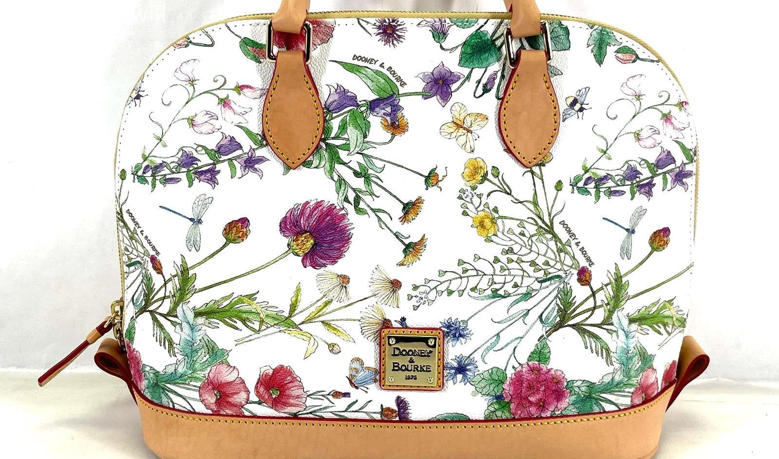 Dooney & Bourke White Botanical Zip Zip Satchel