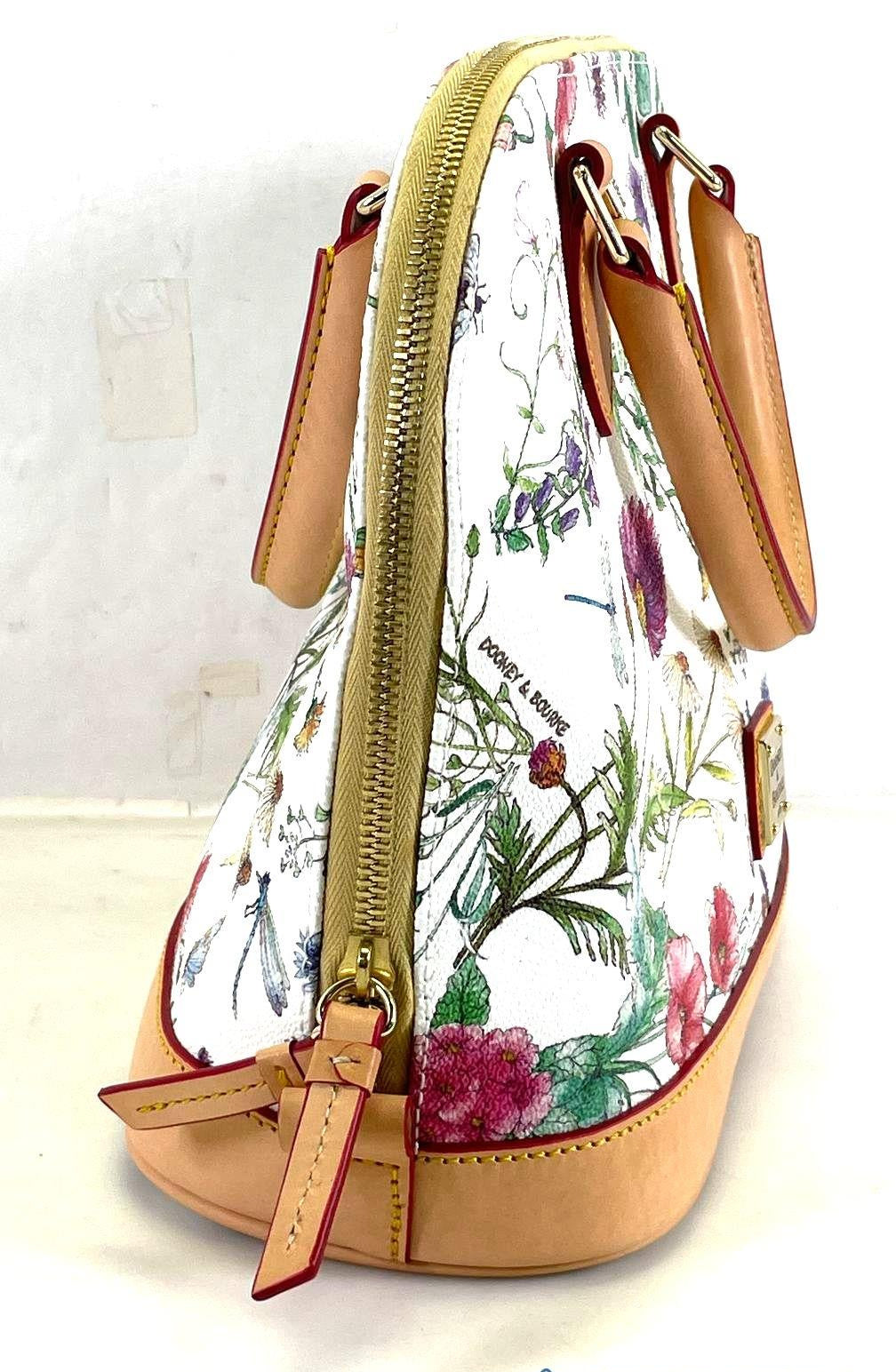 Dooney & Bourke White Botanical Zip Zip Satchel