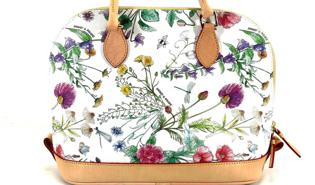 Dooney & Bourke White Botanical Zip Zip Satchel