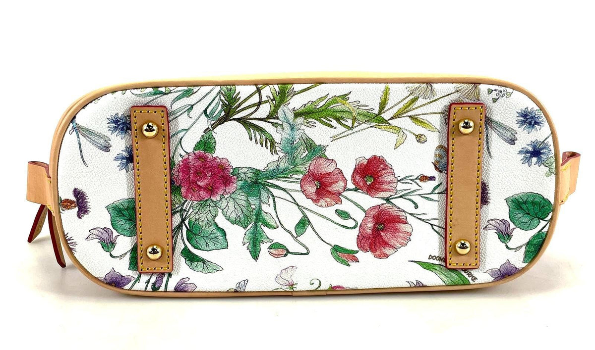 Dooney & Bourke White Botanical Zip Zip Satchel